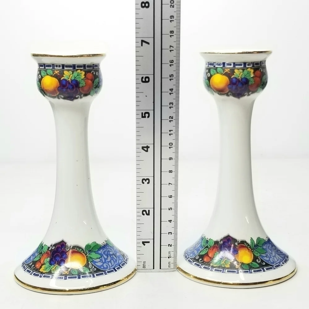 Royal Winton  Grimwades  Stoke on Trent Porcelain Candlesticks Holders,  England